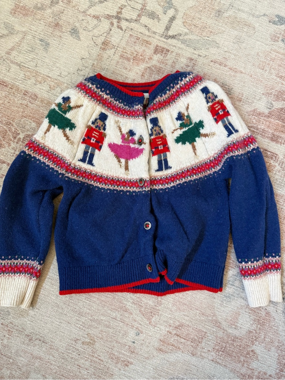 Mini Boden Nutcracker & Ballerina Knit Cardigan